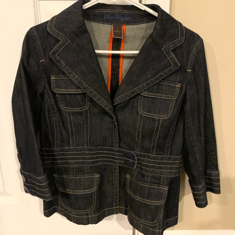 Ann Taylor denim blazer size 2
